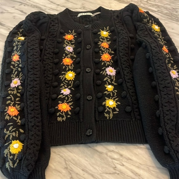 Alice + Olivia Sweaters - Alice and Olivia Kitty Puff Sleeve Sweater